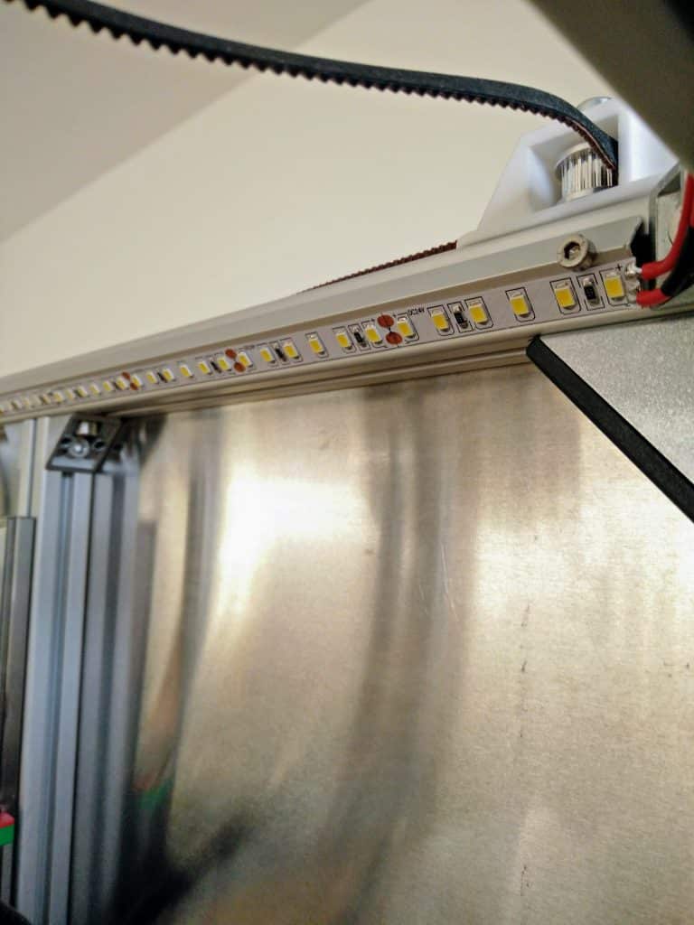 led strip angled down
