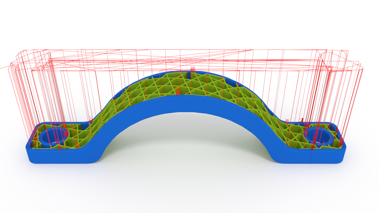 Real3DFFF curved layer FFF with curved paths